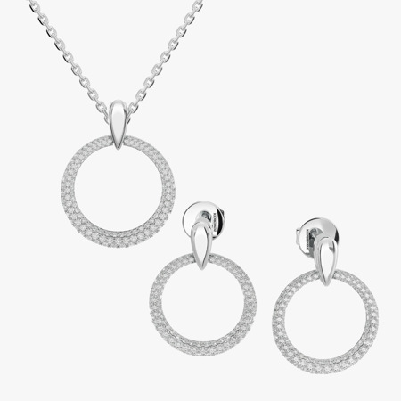 Diamond Loop Jewelry Half Set